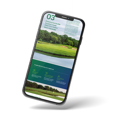 Teléfono móvil mostrando la pantalla de un sitio web con imagen de paisaje, encabezado numérico y estructura de contenido informativo.