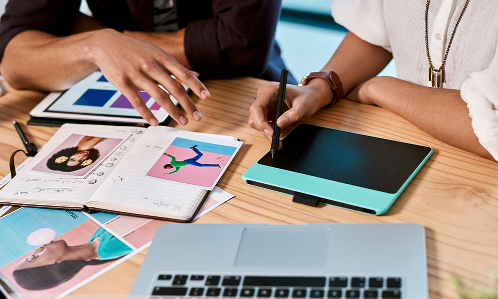 A social media content strategy example. 